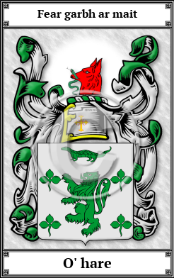 O' hare Family Crest Download (JPG)  Book Plated - 150 DPI